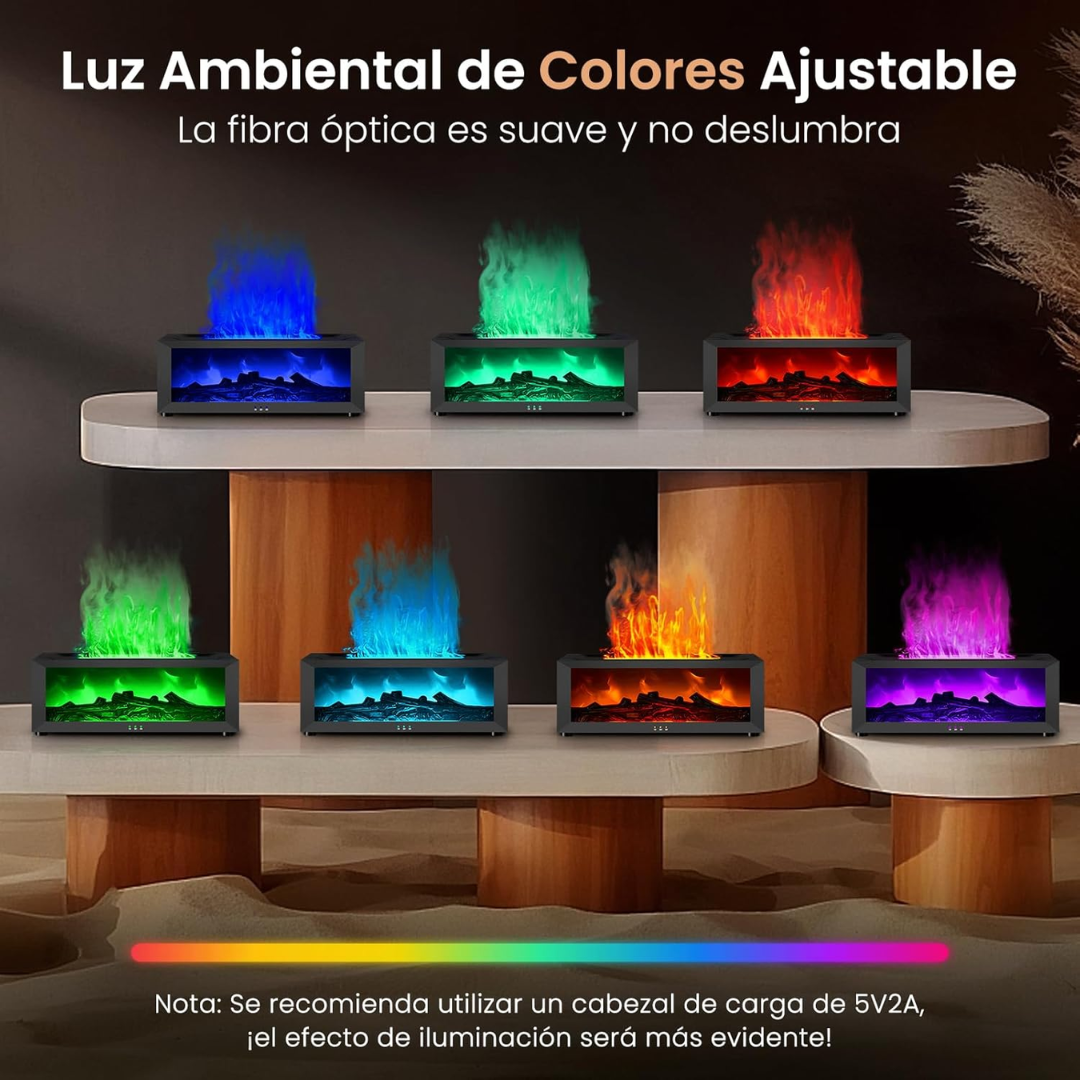 Difusor de Aroma con Llama LED